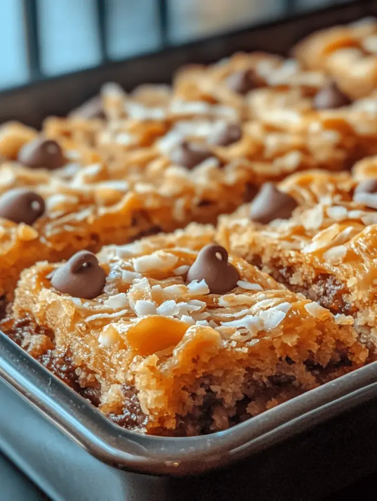 In the world of desserts, few treats can capture the imagination quite like enchanted magic cookie bars. These delightful bars are not just a feast for the eyes with their vibrant layers and textures; they are a symphony of flavors that come together to create a deliciously satisfying experience. Perfect for a plethora of occasions—be it lively parties, cozy family gatherings, or festive holidays—these cookie bars are sure to impress your guests and satisfy your sweet tooth.