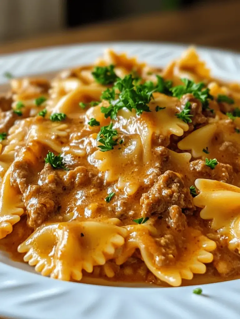 If you’re searching for a dish that combines comfort, flavor, and a touch of elegance, look no further than Creamy Beef and Bowtie Pasta Delight. This mouthwatering recipe offers a satisfying blend of tender ground beef, perfectly cooked bowtie pasta, and a luscious creamy sauce that will have your family begging for seconds. Pasta dishes are a staple in many households due to their versatility and ability to please even the pickiest of eaters. Whether served as a weeknight dinner or a special occasion meal, this creamy delight is sure to impress.