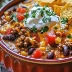 Taco Soup is the epitome of comfort food, offering a delightful combination of warmth, flavor, and heartiness. This dish has gained popularity over the years, becoming a staple in many households, particularly in the United States. Taco Soup seamlessly blends the beloved flavors of classic tacos with the soothing qualities of soup, making it perfect for any occasion. Whether you’re curled up on a chilly evening or hosting a vibrant gathering, this dish is sure to satisfy.