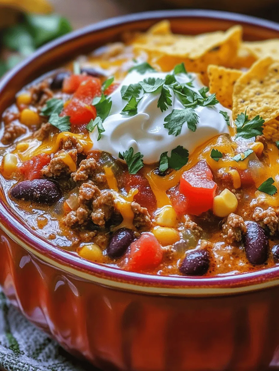 Taco Soup is the epitome of comfort food, offering a delightful combination of warmth, flavor, and heartiness. This dish has gained popularity over the years, becoming a staple in many households, particularly in the United States. Taco Soup seamlessly blends the beloved flavors of classic tacos with the soothing qualities of soup, making it perfect for any occasion. Whether you’re curled up on a chilly evening or hosting a vibrant gathering, this dish is sure to satisfy.