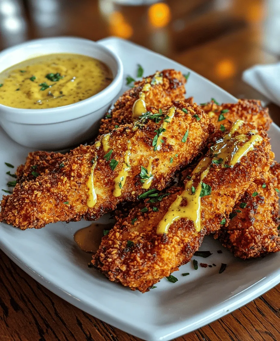 Chicken tenders have secured their place as a beloved comfort food in households across the globe. Whether enjoyed as a quick weeknight dinner or served at gatherings and parties, these golden, crispy delights are a hit with both young and old. The allure of chicken tenders lies not only in their taste but also in their versatility. This recipe for <strong>Crispy Chicken Tenders with a Sweet and Tangy Honey Mustard Dip</strong> elevates the traditional experience, offering a homemade option that guarantees freshness and flavor while allowing you to control the ingredients.” /></p>
</p>
<h3>Explanation of the Dry Coating Process</h3>
</p>
<p>Creating perfectly crispy chicken tenders begins with an essential step: the dry coating process. This involves preparing a seasoned flour mixture that will adhere to the chicken and provide that coveted crunch when cooked. Start by combining all-purpose flour with a blend of spices and seasonings in a large bowl. The flour acts as a base, while the spices add depth of flavor and complexity.</p>
</p>
<p>To begin, take 1 cup of all-purpose flour and mix in 1 teaspoon each of <a class=