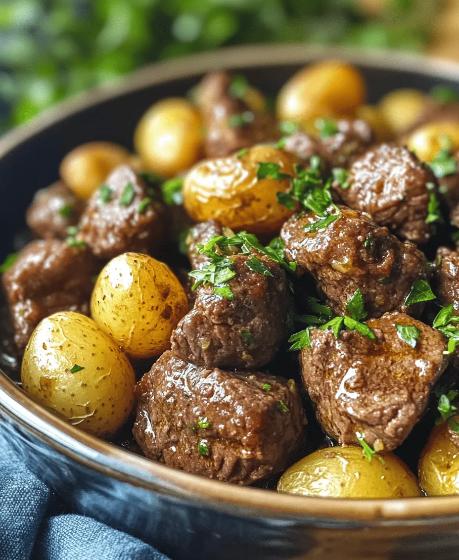 If you’re on the lookout for a hearty, comforting meal that practically cooks itself, look no further than Slow Cooker Garlic Butter Beef Bites and Potatoes. This dish brings together tender chunks of beef sirloin and creamy baby potatoes, all infused with the rich, savory goodness of garlic butter. The magic of this recipe lies not only in its flavors but also in its simplicity and the convenience that comes with slow cooking. Just imagine coming home after a long day to find your kitchen filled with the aromatic scents of a deliciously cooked meal, ready to serve.