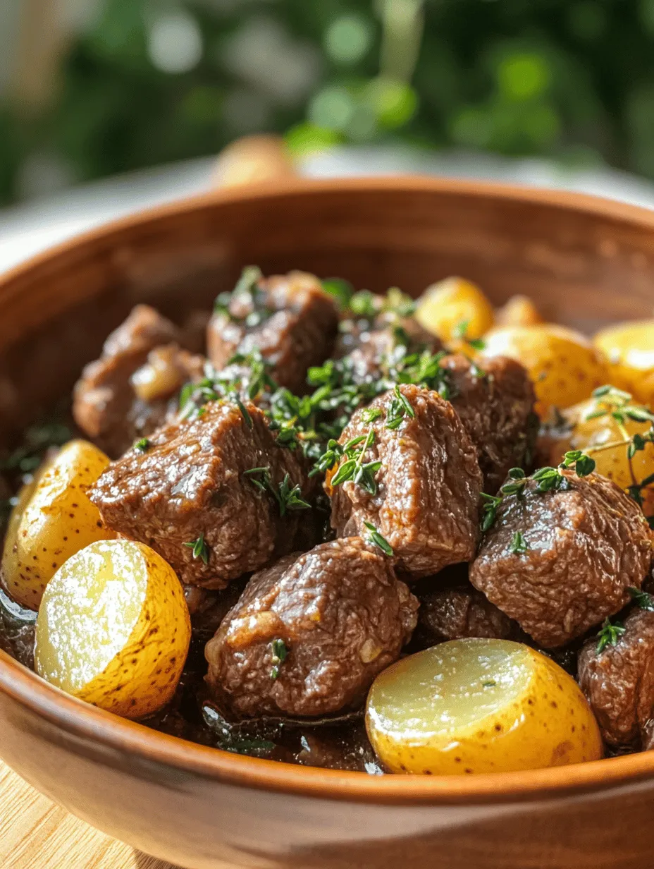 If you’re on the lookout for a hearty, comforting meal that practically cooks itself, look no further than Slow Cooker Garlic Butter Beef Bites and Potatoes. This dish brings together tender chunks of beef sirloin and creamy baby potatoes, all infused with the rich, savory goodness of garlic butter. The magic of this recipe lies not only in its flavors but also in its simplicity and the convenience that comes with slow cooking. Just imagine coming home after a long day to find your kitchen filled with the aromatic scents of a deliciously cooked meal, ready to serve.