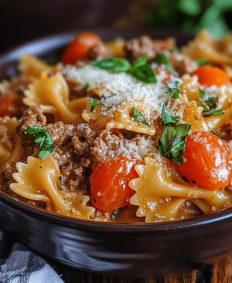 If you're looking for a dish that effortlessly marries comfort with flavor, look no further than Creamy Beef and Bowtie Pasta. This delightful recipe combines seasoned ground beef with a luscious creamy sauce, enveloping tender bowtie pasta for a meal that is as satisfying as it is simple to prepare. Whether you're whipping up a quick dinner on a busy weeknight or planning a cozy family gathering, this dish is sure to impress everyone at the table.