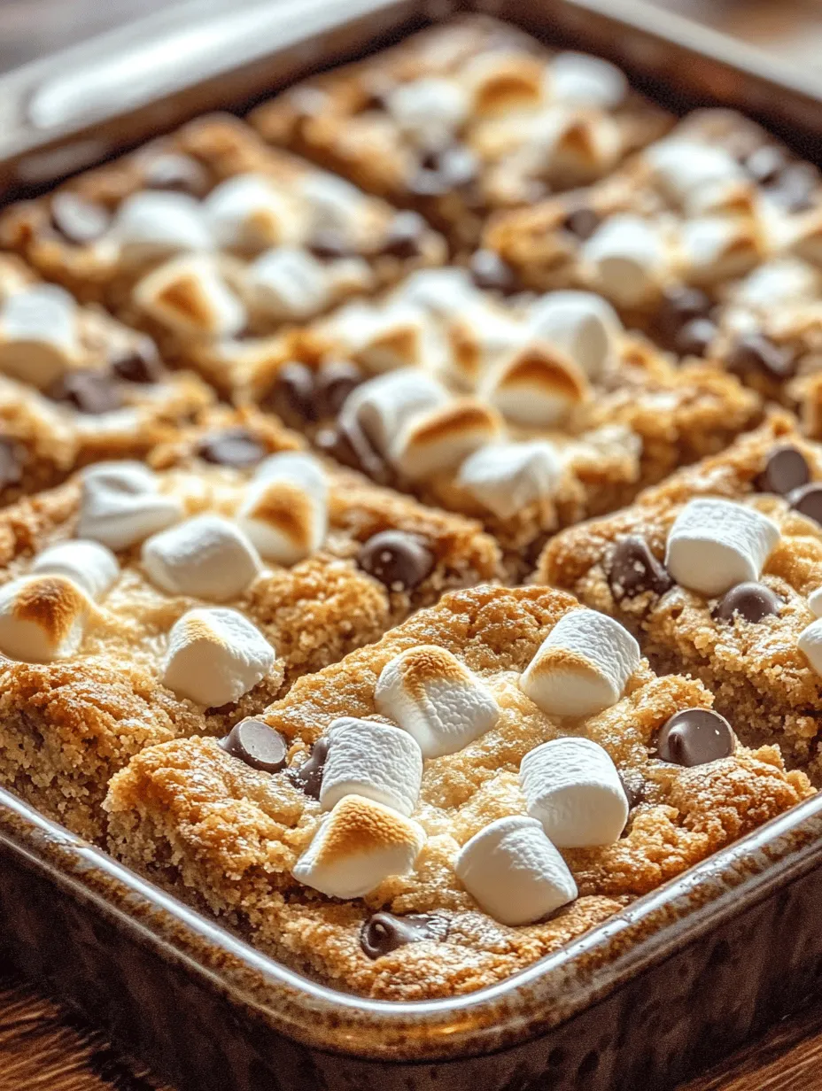 There’s something undeniably nostalgic about s’mores. The mere mention of these beloved campfire treats conjures up images of summer nights spent gathered around a crackling fire, laughter filling the air as gooey marshmallows meld with rich chocolate and crispy graham crackers. S’mores have long been a staple of outdoor gatherings, evoking memories of childhood adventures and family camping trips. However, as much as we adore the traditional presentation of s’mores, there’s a delightful innovation that brings this classic flavor combination into the modern kitchen: S'mores Cookie Bars.