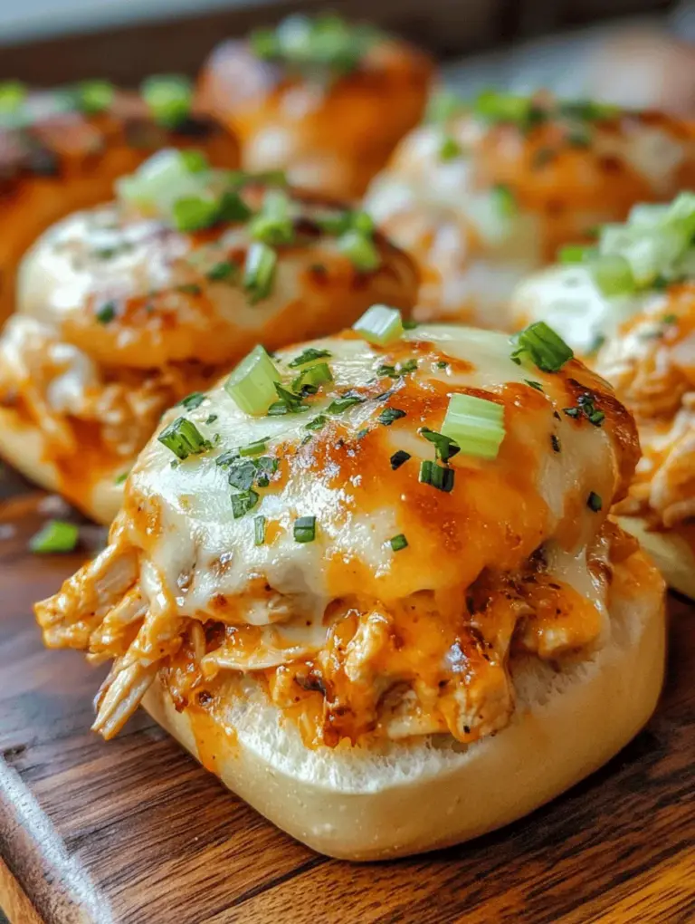 Buffalo Chicken Sliders have become a beloved staple at gatherings and game day parties across America. With their spicy, tangy flavor and satisfying texture, these sliders offer a perfect bite-sized treat that is sure to be a hit among guests. The appeal of Buffalo Chicken Sliders lies not only in their robust taste but also in their versatility; they can be served as appetizers, main dishes, or even as part of a buffet spread. As hosts look for easy and delicious recipes to serve, oven-baked options like these sliders are increasingly popular for their convenience and healthier profile, allowing everyone to enjoy the flavors without the guilt.