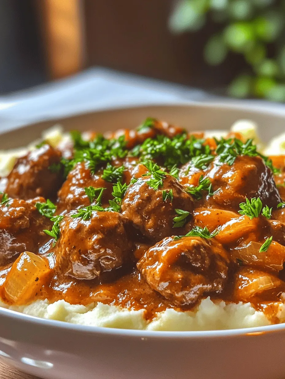 Salisbury steak has long held a special place in the hearts (and stomachs) of comfort food lovers. Originating in the United States in the 19th century, this dish was designed to provide a hearty meal that was both satisfying and affordable. Traditionally made from ground beef shaped into patties and smothered in a rich gravy, Salisbury steak has evolved into various forms, including the delightful slow cooker version we present here: Slow Cooker Salisbury Steak Meatballs Delight.