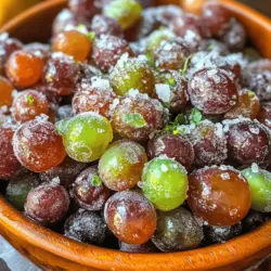 In the quest for healthier snacking alternatives, we often find ourselves torn between indulgence and nutrition. Enter the Sweet and Tangy Sour Candy Frozen Grapes—a delightful blend of sweetness and tartness that not only satisfies your cravings but also offers numerous health benefits. This recipe has quickly gained popularity among health-conscious snackers and families looking for a fun treat that appeals to both kids and adults alike. With their vibrant colors and refreshing taste, these frozen grapes are perfect for any occasion, from hot summer days to movie nights.