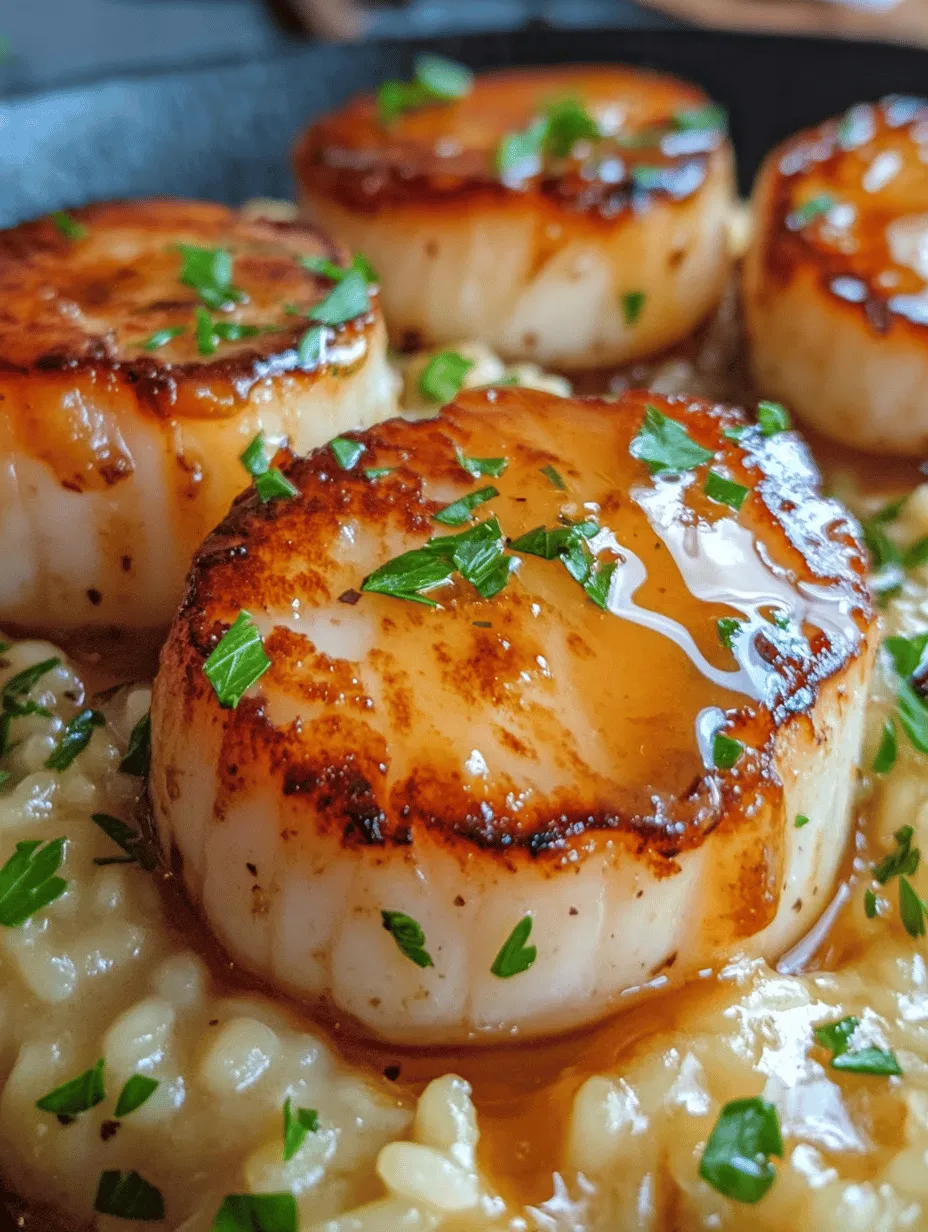 Brown Butter Scallops with Parmesan Risotto is not just a meal; it’s an experience that transports your taste buds to the heart of Italian cuisine. This dish is a perfect harmony of flavors and textures, combining the rich, nutty notes of brown butter with the succulent sweetness of scallops, all beautifully complemented by the creamy, cheesy goodness of Parmesan risotto. The appeal of this dish lies not only in its delectable taste but also in its elegant presentation, making it a popular choice for special occasions or romantic dinners.