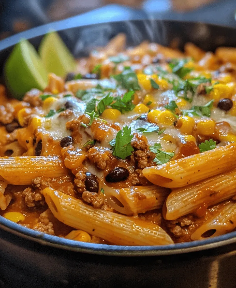 If you’re looking for a quick and satisfying meal that brings together the bold flavors of taco night with the comforting essence of pasta, then Spicy One Pot Taco Pasta is the dish for you. This recipe has taken the culinary world by storm, as it combines the best of both worlds—tacos and pasta—into one delicious bowl of goodness. The allure of this dish lies not just in its taste but also in its convenience. With everything cooked in a single pot, cleanup is a breeze, making it an ideal choice for busy weeknights or cozy family dinners.