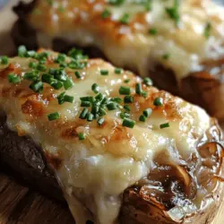 Cheesy French Onion Baked Potatoes are a delightful fusion of classic comfort food and gourmet flavor. Imagine sinking your fork into a fluffy, tender baked potato, only to find it stuffed with rich caramelized onions, gooey melted cheese, and a hint of savory broth. This dish not only satisfies the craving for something hearty but also elevates the humble potato into an extraordinary meal.