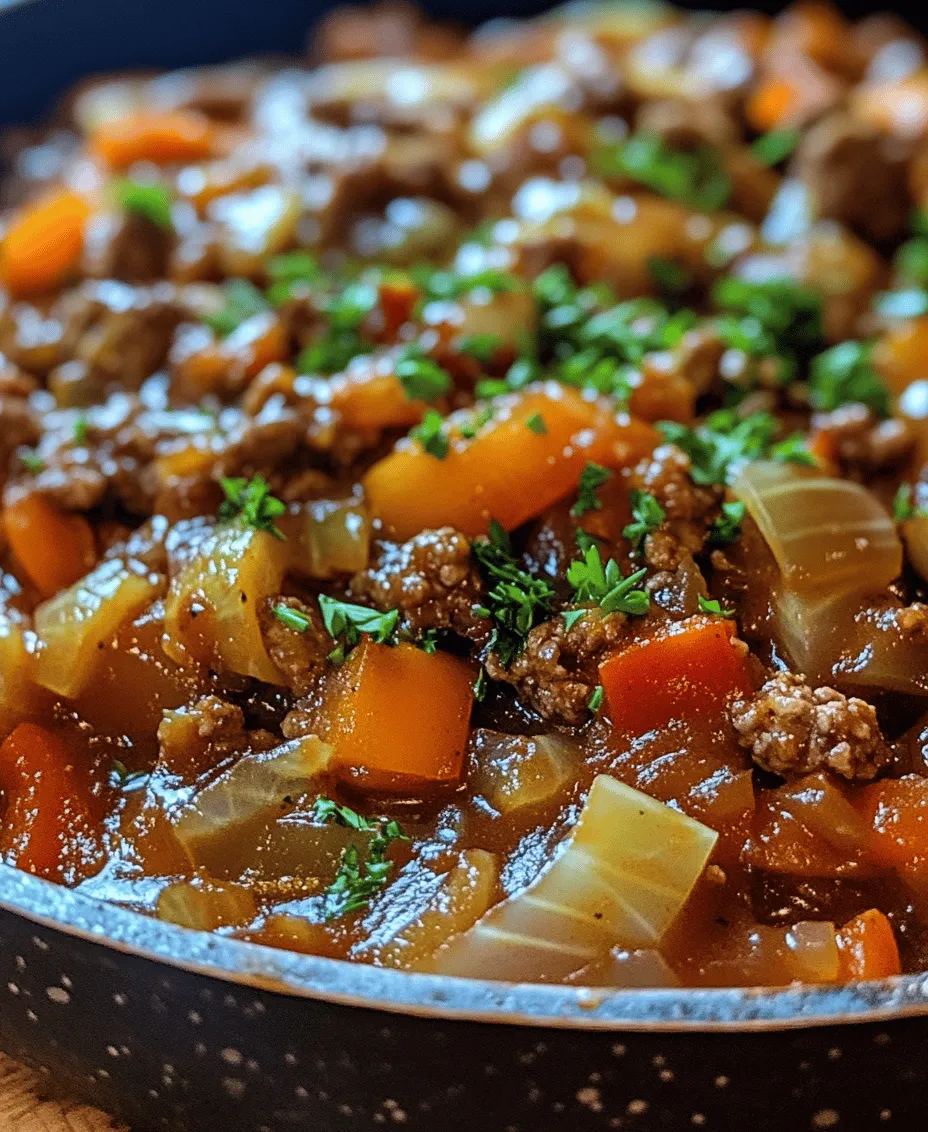 If you’re on the lookout for a hearty, comforting meal that doesn’t require hours in the kitchen, look no further than the Savory Cabbage & Beef Skillet Delight. This dish brings together the rich flavors of ground beef and the nutritional benefits of fresh cabbage, resulting in a satisfying one-pan meal that is perfect for busy families and individuals alike. The best part? It’s easy to prepare, making it an ideal choice for weeknight dinners.