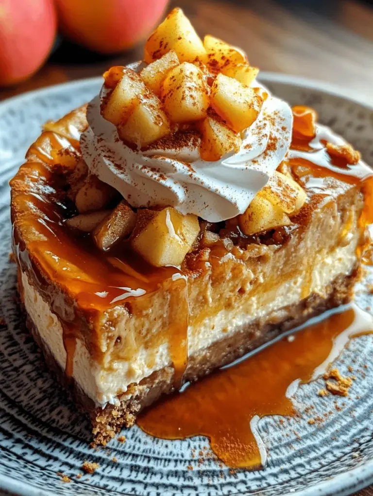 If you’re looking for a dessert that combines the comforting flavors of home with a sophisticated twist, look no further than the Salted Caramel Apple Pie Cheesecake. This decadent treat brings together three beloved desserts into one: the classic apple pie, the creamy richness of cheesecake, and the indulgent sweetness of salted caramel. Each bite offers a symphony of textures and flavors, from the crumbly crust to the smooth cheesecake filling, punctuated by tender apple slices and a drizzle of luscious caramel sauce.