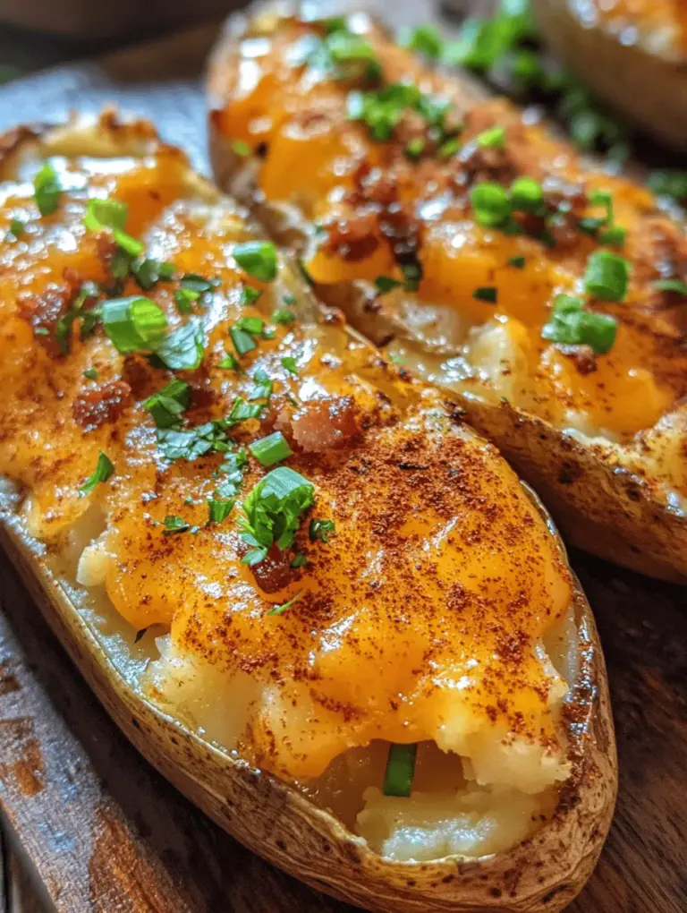 Twice Baked Potatoes are a beloved comfort food that brings warmth and satisfaction to the dining table. This dish is not just about flavor; it embodies the essence of home-cooked goodness, often evoking memories of family gatherings and cozy evenings. What makes Twice Baked Potatoes particularly appealing is their versatility. This dish can easily adapt to various dietary preferences and personal tastes, allowing for a delightful culinary experience tailored to anyone's palate.