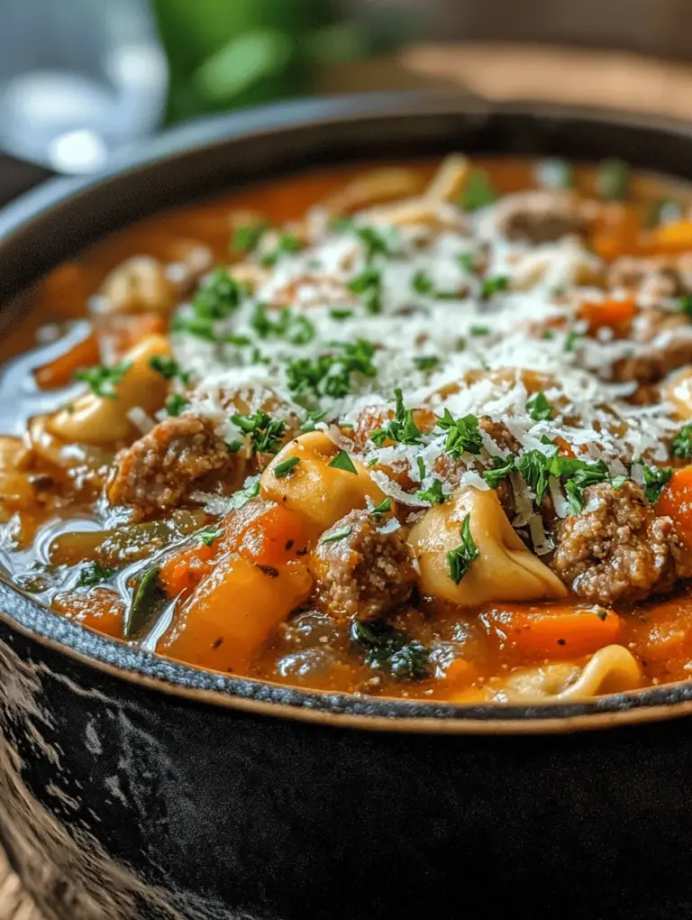 When it comes to crafting the perfect Hearty Sausage Tortellini Soup, the quality and selection of ingredients play a crucial role. Let’s explore the core components that make this dish so special.