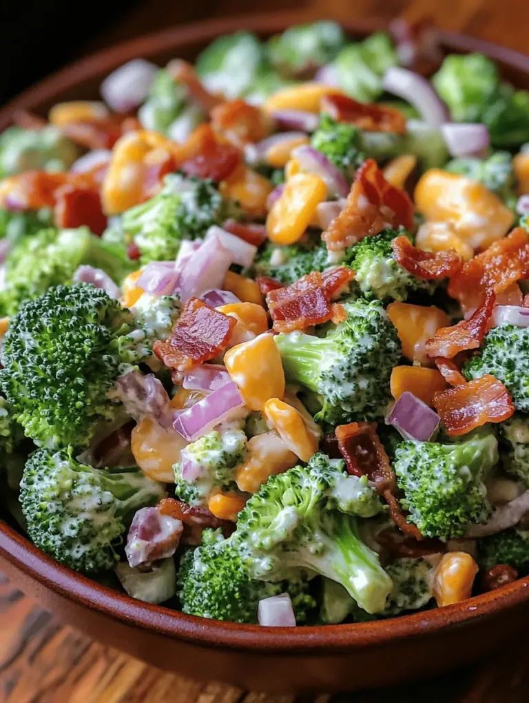 To create a truly exceptional broccoli salad, it is essential to understand each ingredient's role and the health benefits they provide. Here’s a closer look at what makes this salad so special: