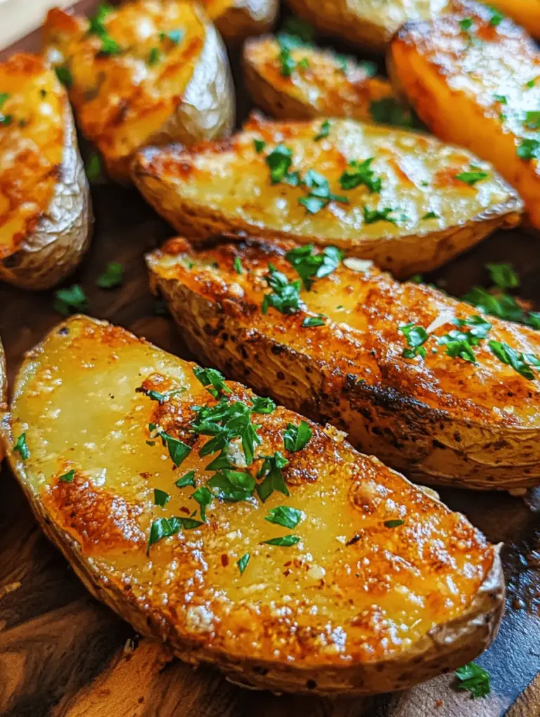 When it comes to side dishes or snacks that capture both simplicity and sophistication, few can rival the appeal of Baked Garlic Parmesan Potato Wedges. Crispy on the outside and fluffy on the inside, these potato wedges are not just a treat for the taste buds; they also add a satisfying crunch to any meal. Whether served alongside a juicy steak, as an accompaniment to grilled chicken, or enjoyed on their own as a savory snack, these wedges bring an irresistible flavor that is hard to resist.