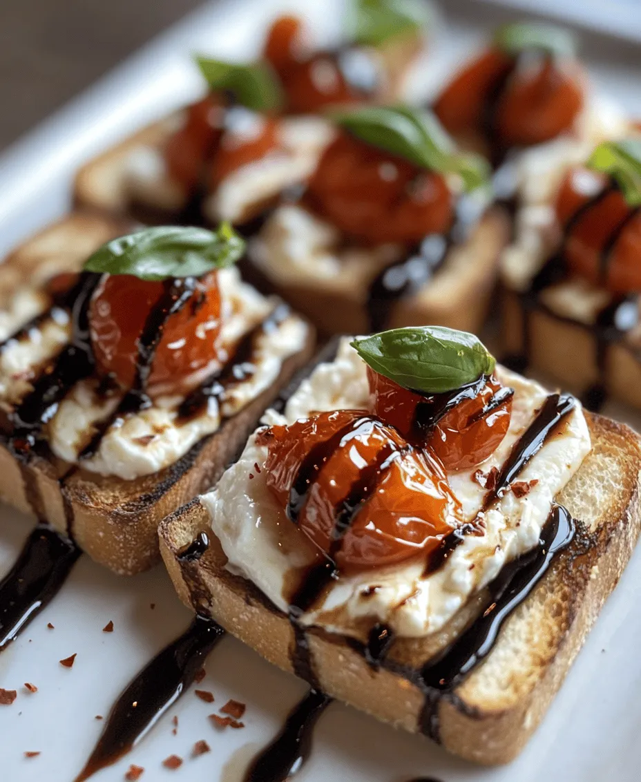 Burrata & Roasted Cherry Tomato Toast is a stunning dish that effortlessly marries simplicity with elegance. This delightful recipe is perfect for any occasion, whether you're hosting a casual brunch, preparing a light dinner, or simply wanting to enjoy a fresh and vibrant appetizer. The combination of creamy burrata cheese, sweet roasted cherry tomatoes, and crunchy toasted bread creates a unique flavor and texture experience that is both satisfying and refreshing.