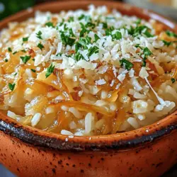 If you’re in search of a side dish that effortlessly elevates your meal, look no further than French Onion Butter Rice. This delightful recipe encapsulates the comforting richness of traditional French onion soup, transforming it into a versatile rice dish that can stand alone as a main course or complement any meal as a side. With the seductive aroma of caramelized onions mingling with the creamy texture of butter and rice, this dish is sure to become a favorite in your kitchen.