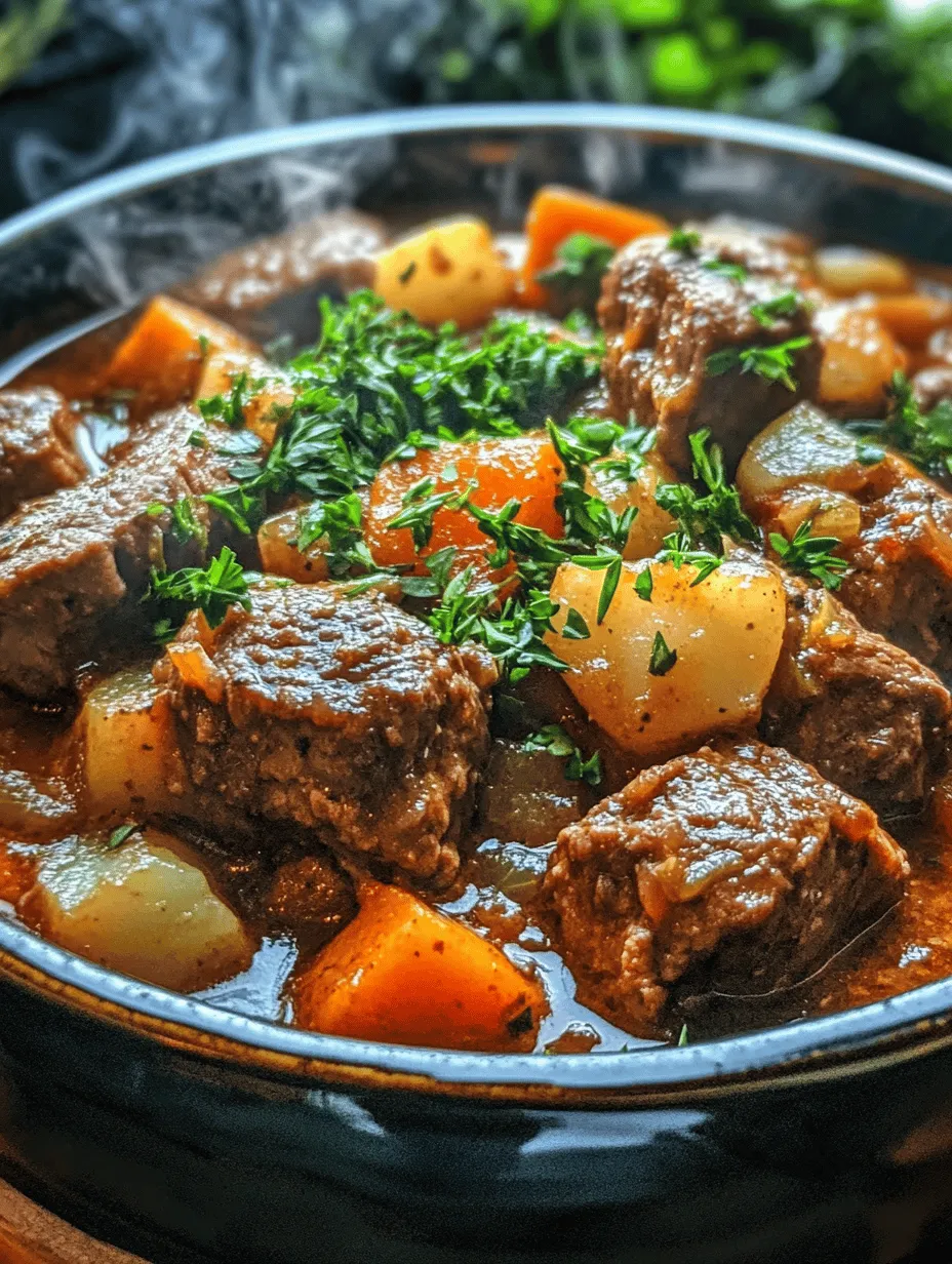 Beef stew has long been cherished as a quintessential comfort food, warming hearts and filling bellies across generations. This hearty dish is not just a meal; it is an experience steeped in tradition, often gracing family tables during gatherings and special occasions. The slow-cooked aroma of savory beef mingling with fresh vegetables brings back memories of home and hearth, making it a beloved staple in many kitchens.