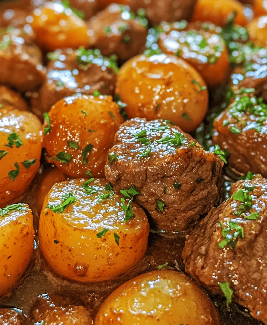 There's something undeniably comforting about a meal that has been lovingly simmered in a slow cooker. The aroma of garlic, beef, and herbs wafting through the house creates an inviting atmosphere, making everyone eager to gather around the dinner table. The Savory Slow Cooker Garlic Butter Beef Bites & Potatoes recipe is the epitome of a cozy family meal. Perfect for busy weekdays or leisurely weekends, this dish brings together tender beef bites and creamy baby potatoes in a rich, flavorful sauce that warms the heart and soul.