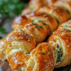 In the world of appetizers, few things can rival the delightful combination of flaky pastry and rich, cheesy filling. Flaky Parmesan and Spinach Cheese Twists are the perfect indulgence for any occasion, whether it's a casual gathering, a festive celebration, or simply a cozy night in. These delightful twists marry the light, airy texture of puff pastry with the robust flavors of Parmesan, creamy ricotta, and sautéed spinach, creating an irresistible snack that is both easy to prepare and satisfying to eat.