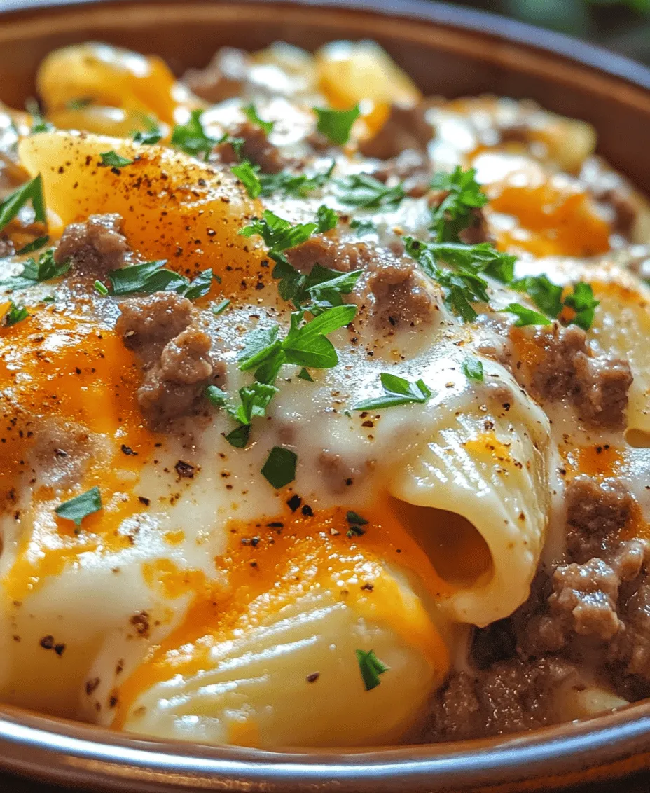 Indulgent Creamy Beef & Shells is more than just a meal; it’s a hearty embrace on a plate. This comforting dish combines the warm, satisfying flavors of savory ground beef with the lusciousness of a creamy sauce, all enveloped in tender pasta shells. Perfect for family dinners, cozy gatherings, or even a weeknight treat, this recipe appeals to both the young and the young at heart. With every bite, you’ll experience a delightful medley of textures and tastes that make it an instant favorite.