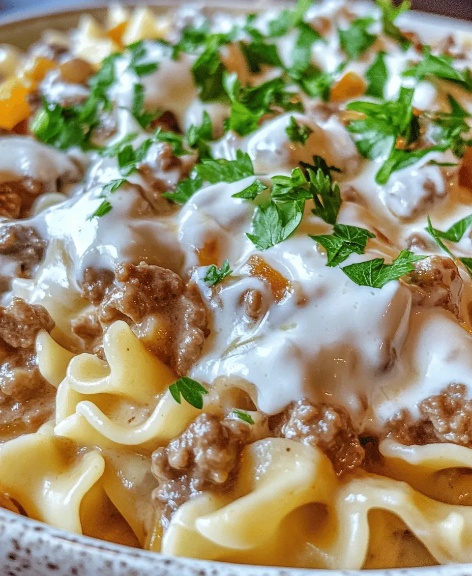 Ground Beef Stroganoff is more than just a meal; it's a comforting embrace of nostalgia that brings families together around the dinner table. This dish, with its creamy sauce and savory flavors, evokes memories of childhood dinners and family gatherings, making it a staple in many households. The beauty of Ground Beef Stroganoff lies not only in its rich taste but also in its simplicity. It can be prepared quickly, making it an ideal choice for busy weeknights when time is of the essence, yet you still want to serve something hearty and satisfying.