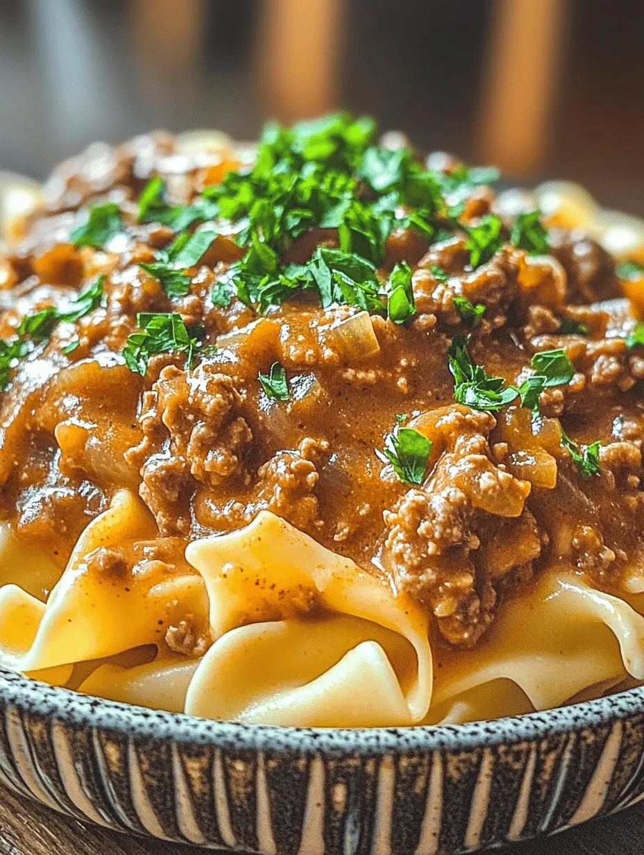 Ground Beef Stroganoff is more than just a meal; it's a comforting embrace of nostalgia that brings families together around the dinner table. This dish, with its creamy sauce and savory flavors, evokes memories of childhood dinners and family gatherings, making it a staple in many households. The beauty of Ground Beef Stroganoff lies not only in its rich taste but also in its simplicity. It can be prepared quickly, making it an ideal choice for busy weeknights when time is of the essence, yet you still want to serve something hearty and satisfying.