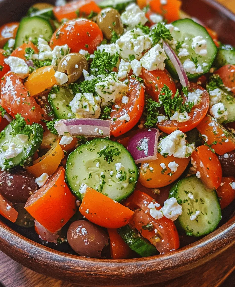 In a world where culinary experiences can transport you to distant lands, the Mediterranean Bliss Salad stands out as a vibrant and refreshing dish that captures the essence of Mediterranean cuisine. This salad is a delightful mélange of fresh ingredients, making it not only visually appealing but also bursting with flavors that dance on your palate. With a base of crisp vegetables, tangy feta cheese, and briny Kalamata olives, this dish is versatile enough to serve as a light lunch, an enticing side for dinner, or a crowd-pleasing option at your next potluck.