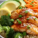 Discover the delightful flavors of Honey Garlic Salmon Bowls, a nutritious and visually appealing dish that combines tender salmon, wholesome grains, and vibrant vegetables. This recipe not only offers a generous serving of essential nutrients but also brings together the sweetness of honey and the savory notes of garlic, making it a perfect weeknight dinner or a meal prep option. By incorporating a variety of ingredients, these bowls are not only tasty but also customizable to suit your dietary preferences and flavor profiles.