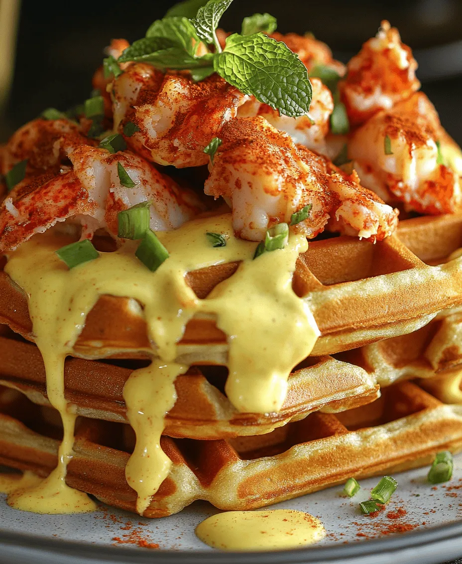 Imagine a dish that perfectly marries the comfort of breakfast with the elegance of gourmet dining. Lobster Waffles with Creamy Hollandaise Sauce is a culinary creation that does just that, transforming the humble waffle into a luxurious brunch option. This unique dish is not only a feast for the eyes but also tantalizes the taste buds with its rich flavors and satisfying textures. It's perfect for special occasions, whether you're hosting a brunch for friends or looking to impress a loved one with a delightful homemade meal.