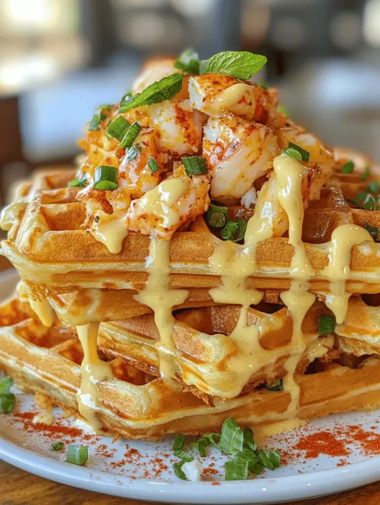 Imagine a dish that perfectly marries the comfort of breakfast with the elegance of gourmet dining. Lobster Waffles with Creamy Hollandaise Sauce is a culinary creation that does just that, transforming the humble waffle into a luxurious brunch option. This unique dish is not only a feast for the eyes but also tantalizes the taste buds with its rich flavors and satisfying textures. It's perfect for special occasions, whether you're hosting a brunch for friends or looking to impress a loved one with a delightful homemade meal.