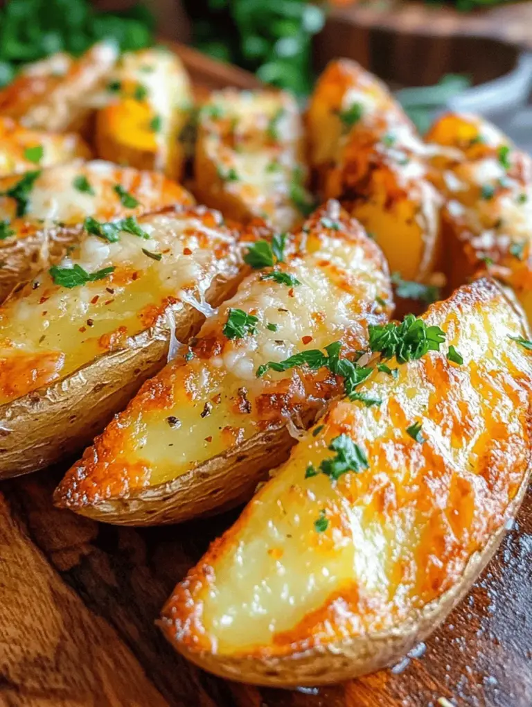 Baked Garlic Parmesan Potato Wedges are a culinary delight that effortlessly marries simplicity with flavor. This dish has gained immense popularity for its crispy texture and savory taste, making it a favorite among food enthusiasts worldwide. Whether served as a side dish alongside a hearty main course or enjoyed as a snack during game night, these potato wedges are sure to impress.