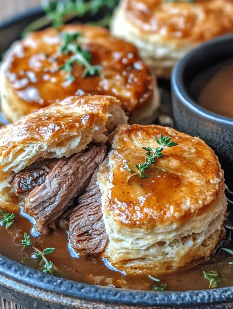 The French Dip Biscuits offer a delightful twist on a classic that satisfies cravings and warms the soul. Rooted in the rich traditions of French cuisine, this dish brings together the heartiness of a French Dip sandwich and the comforting fluffiness of freshly baked biscuits. Whether you’re hosting a gathering or enjoying a cozy night in, this recipe provides the perfect blend of flavors and textures that appeal to everyone—from seasoned cooks to enthusiastic beginners. With clear instructions and accessible ingredients, creating these biscuits is both enjoyable and rewarding.