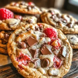 Welcome to the delightful world of baking with our Raspberry Chocolate Chip Cookies! This unique recipe fuses the rich, decadent flavor of semisweet chocolate with the tart freshness of ripe raspberries, creating a cookie that is both indulgent and refreshing. Whether you are preparing for a special occasion, looking to impress guests, or simply craving a sweet treat, these cookies are an ideal choice. With a straightforward preparation process and readily available ingredients, anyone can master this delightful recipe.