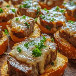 When it comes to hosting gatherings or celebrating special occasions, the right appetizers can set the tone for an unforgettable culinary experience. One dish that exemplifies elegance and sophistication is the Savory Beef Tenderloin Crostini with Parmesan Cream Sauce. This delightful appetizer marries the rich flavors of tender beef with the satisfying crunch of crispy bread, all elevated by a velvety cream sauce infused with the nutty notes of Parmesan cheese. The result is a harmonious blend of textures and tastes that tantalizes the palate from the very first bite.