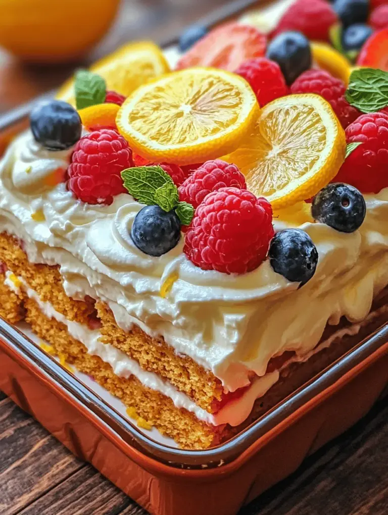 As summer approaches, the search for the perfect dessert often leads us to the world of icebox cakes. These delightful no-bake confections have earned their place as a favorite among dessert lovers, especially during warmer months when the last thing anyone wants is to turn on the oven. The Lemon Berry Icebox Cake is a standout in this category, combining the zesty brightness of lemons with the sweetness of fresh mixed berries, creating a dessert that is not only visually stunning but also deliciously refreshing.