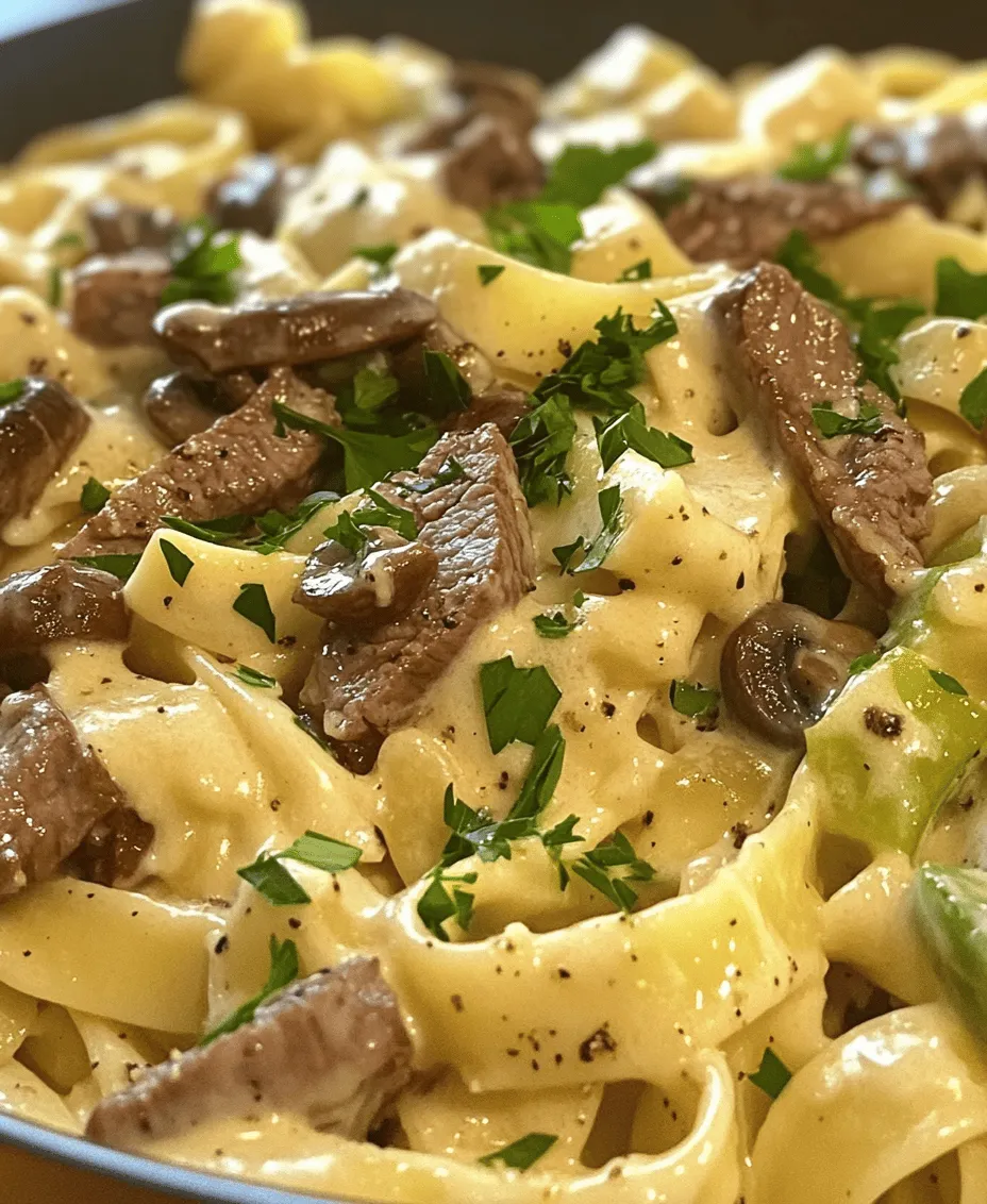 Delve into the delicious world of comfort food with our Philly Cheese Steak Pasta recipe. This dish beautifully combines the classic flavors of a Philly cheesesteak with the satisfying texture of pasta, creating a meal that's perfect for family dinners or casual gatherings. Imagine the rich, savory taste of thinly sliced steak, sautéed onions, and melted cheese enveloped in luscious pasta, all coming together to create a symphony of flavors that tantalizes the taste buds.