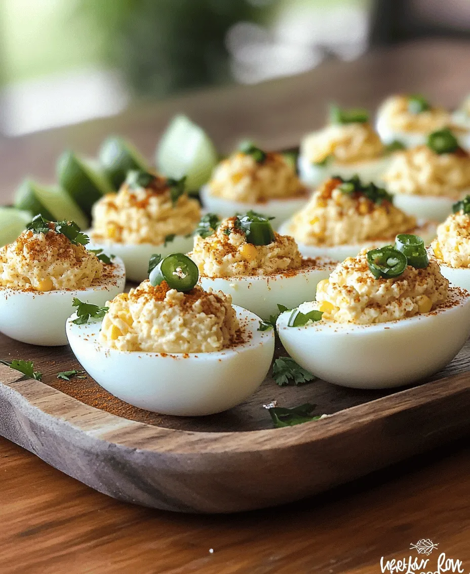 Deviled eggs have long held a cherished place in culinary traditions worldwide, celebrated for their versatility and ease of preparation. These delightful bites, made from hard-boiled eggs filled with a creamy mixture, are often featured at gatherings, picnics, and potlucks. However, the classic recipe has seen a wave of innovation, leading to exciting variations that reflect different cultural influences. One such fusion is the Mexican Street Corn Deviled Eggs, a dish that marries the creamy, zesty flavors of deviled eggs with the vibrant essence of Elote, or Mexican street corn.