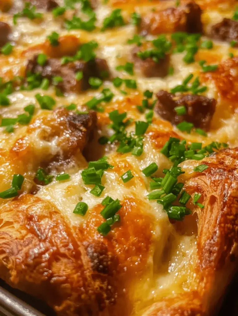 When it comes to breakfast, few dishes can match the comforting allure of a warm casserole. Enter the Croissant Bake Breakfast Casserole, a luxurious morning delight that transforms simple ingredients into an indulgent feast. This recipe not only offers a rich and satisfying start to your day, but it also elevates the classic breakfast casserole into something truly special. The buttery, flaky texture of croissants combined with a creamy, custard-like filling creates a dish that is as delightful to the palate as it is visually appealing.