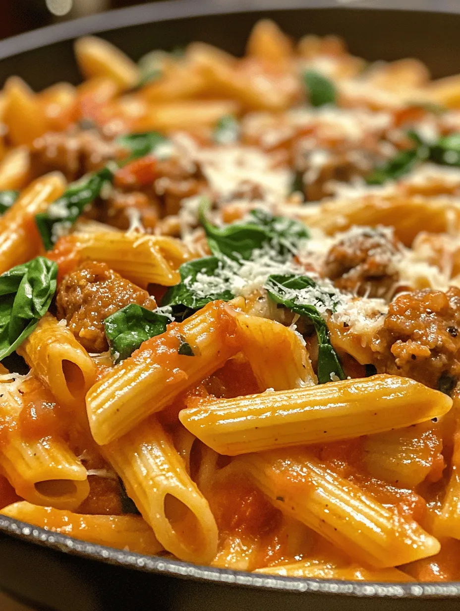 If you're on the lookout for a comforting and delicious dish that combines ease of preparation with robust flavors, look no further than our Hearty One-Pan Creamy Penne with Spinach and Italian Sausage. This recipe captures the essence of Italian cuisine while also catering to busy lifestyles, making it an ideal choice for weeknight dinners or even special occasions.