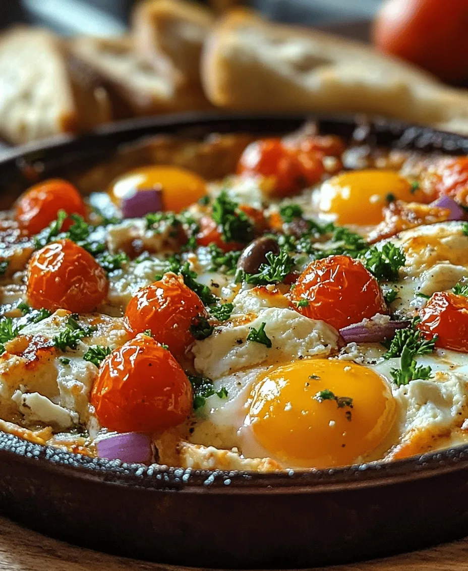 Dive into the vibrant culinary world of the Mediterranean with our exquisite recipe for Baked Feta Eggs. This delightful dish is a harmonious blend of fresh vegetables, creamy feta cheese, and perfectly baked eggs, resulting in a meal that is not only satisfying but also rich in flavor and nutrition. Whether you're seeking a hearty breakfast, a leisurely brunch, or a light yet fulfilling dinner, Mediterranean Baked Feta Eggs are an incredibly versatile option that transports the essence of Greece right to your dining table.