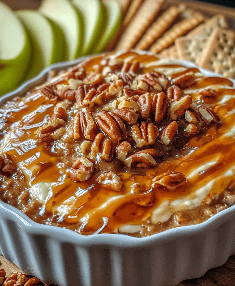 Imagine the rich, nutty flavor of a classic pecan pie, but in a form that requires no baking and can be whipped up in just minutes. Welcome to the <strong>Indulgent No Bake Pecan Pie Dip</strong>! This delightful dessert dip marries the traditional flavors of pecan pie with the convenience and simplicity of a no-bake recipe, making it a perfect choice for gatherings, holiday celebrations, or simply indulging at home. Whether you’re hosting a party or craving a sweet treat, this dip captures the essence of pecan pie while offering a refreshing twist that is sure to impress.” /></p>
</p>
<h3>Incorporating Sugars and Maple Syrup</h3>
</p>
<p>To create the rich and sweet base for your Indulgent No Bake Pecan Pie Dip, begin by incorporating your sugars and maple syrup. In a large mixing bowl, combine one cup of brown sugar and half a cup of granulated sugar. The brown sugar provides a deep, caramel-like flavor that mimics the essence of traditional pecan pie, while the granulated sugar adds a touch of sweetness that balances the overall taste.</p>
</p>
<p>Next, pour in a generous half cup of pure maple syrup. This ingredient not only enhances the flavor profile but also contributes to the dip’s smooth texture. Using a hand mixer or stand mixer, blend these ingredients on medium speed until they are well combined and the mixture is creamy. Be sure to scrape down the sides of the bowl as needed to ensure everything is incorporated evenly. A good visual cue for this step is to check for a smooth consistency—there should be no lumps or grainy texture when you’re finished mixing.</p>
</p>
<h3>Adding Pecans and Seasoning</h3>
</p>
<p>Once your sweet base is ready, it’s time to add the star ingredient: pecans! Chop about one cup of pecans into small pieces. This will provide wonderful texture and that signature pecan flavor that is essential for your dip. After chopping, fold the pecans into your mixture with a spatula, ensuring they are evenly distributed throughout.</p>
</p>
<p>In addition to the pecans, you’ll want to incorporate some seasoning to elevate the flavor further. A teaspoon of vanilla extract will add warmth and depth, while a pinch of salt will enhance the sweetness. Mix these ingredients in gently—you want to maintain the integrity of the pecans and not overmix your dip.</p>
</p>
<h3>Folding in Whipped Topping for Fluffiness</h3>
</p>
<p>To achieve that light and fluffy consistency that makes this dip so indulgent, it’s time to fold in whipped topping. Use one cup of thawed whipped topping or homemade whipped cream for a fresher taste. Gently fold the whipped topping into the pecan mixture using a spatula. This technique keeps the whipped cream airy and light, giving your dip a wonderful, creamy texture.</p>
</p>
<p>The goal here is to create a harmonious blend without deflating the whipped cream. Once combined, the dip should be light, airy, and deliciously decadent. A visual cue for this step is to look for a uniform color throughout the dip, with no visible streaks of whipped topping remaining.</p>
</p>
<h3>Chilling the Dip for Optimal Flavor</h3>
</p>
<p>Once your dip is fully mixed, it’s crucial to chill it for at least two hours before serving. This step is important for two reasons: first, it allows the flavors to meld together, resulting in a more profound taste; second, it helps the dip firm up slightly, making it easier to scoop. Transfer the dip into a serving bowl, cover it with plastic wrap or a lid, and place it in the refrigerator.</p>
</p>
<p>A good rule of thumb is to prepare the dip a day in advance, allowing it to chill overnight. This gives the flavors time to develop fully, leading to an even more indulgent treat. When you’re ready to serve, remove the dip from the refrigerator and give it a gentle stir to refresh its texture.</p>
</p>
<h3>Serving Suggestions</h3>
</p>
<p>When it comes to serving your Indulgent No Bake Pecan Pie Dip, the possibilities are endless. Here are a few delightful options to consider:</p>
</p>
<h4>Exploring a Variety of Dippers</h4>
</p>
<p>– <strong>Graham Crackers</strong>: A classic choice, graham crackers add a delightful sweetness and crunchy texture that complements the creamy dip. They are perfect for scooping and provide a nostalgic touch reminiscent of traditional s’mores.</p>
</p>
<p>– <strong>Apple Slices</strong>: For a refreshing contrast, serve your dip with crisp apple slices. The tartness of the apples balances the sweetness of the dip, making for a refreshing bite that is both satisfying and healthy.</p>
</p>
<p>– <strong>Pretzel Sticks</strong>: For those who enjoy a sweet and salty combination, pretzel sticks are an excellent dipping option. Their crunchiness and hint of saltiness create a delightful contrast with the rich, creamy dip.</p>
</p>
<p>– <strong>Creative Serving Ideas for Parties or Gatherings</strong>: Present your dip in a hollowed-out mini pumpkin or apple for a festive touch during autumn gatherings. Alternatively, serve it in a decorative bowl surrounded by an assortment of dippers for guests to choose from, allowing everyone to customize their experience.</p>
</p>
<h3>Nutritional Information</h3>
</p>
<p>When preparing this indulgent treat, it’s helpful to be mindful of the nutritional information. Each serving of the Indulgent No Bake Pecan Pie Dip (approximately 1/4 cup) contains around 250 calories, with a macronutrient breakdown of about 10 grams of fat, 36 grams of carbohydrates, and 2 grams of protein.</p>
</p>
<p>For those looking to modify the recipe for dietary preferences, consider using lighter cream cheese or Greek yogurt as a substitute for traditional cream cheese. You can also experiment with sugar substitutes like stevia or erythritol to reduce overall sugar content without sacrificing flavor.</p>
</p>
<h3>The Perfect Occasion for Pecan Pie Dip</h3>
</p>
<p>The Indulgent No Bake Pecan Pie Dip is versatile enough to be enjoyed on various occasions:</p>
</p>
<p>– <strong>Celebrating Holidays</strong>: This dip is perfect for holiday gatherings, especially during Thanksgiving and Christmas. Its rich flavor and festive presentation make it a delightful centerpiece for dessert tables.</p>
</p>
<p>– <strong>Casual Get-Togethers and Picnics</strong>: Whether it’s a backyard barbecue or a picnic in the park, this dip is a hit among friends and family. Its easy preparation allows you to spend more time enjoying the company rather than being stuck in the kitchen.</p>
</p>
<p>– <strong>Game Day Snacks and Dessert Tables</strong>: Serve this delicious dip during game day festivities or as part of a dessert table at parties. Its sweet and creamy texture is sure to please guests of all ages.</p>
</p>
<h3>Conclusion</h3>
</p>
<p>In summary, the Indulgent No Bake Pecan Pie Dip is a delightful treat that captures the essence of classic pecan pie without the need for baking. Its simple preparation, rich flavors, and creamy texture make it a perfect addition to any gathering. Whether you’re celebrating a holiday, enjoying a casual get-together, or looking for a fun game day snack, this dip is sure to impress.</p>
</p>
<p>Encouragingly, this recipe highlights the joy of sharing a delicious treat with friends and family. So, roll up your sleeves and give this recipe a try—you won’t be disappointed. Enjoy this indulgent dip, and savor the moments created around the table, complemented by laughter and good company.</p>
<div id=