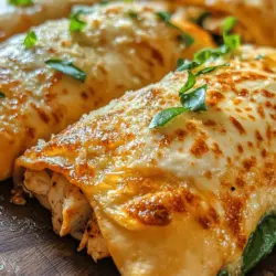 If you’re on the hunt for a dish that combines comfort, flavor, and versatility, look no further than Cheesy Garlic Chicken Wraps. This delightful recipe marries tender chicken with the rich flavors of garlic and gooey cheese, creating a wrap that is not only satisfying but also irresistibly delicious. Whether you’re preparing a quick family dinner, hosting a game night, or packing a delightful lunch, these wraps are sure to impress everyone at the table.