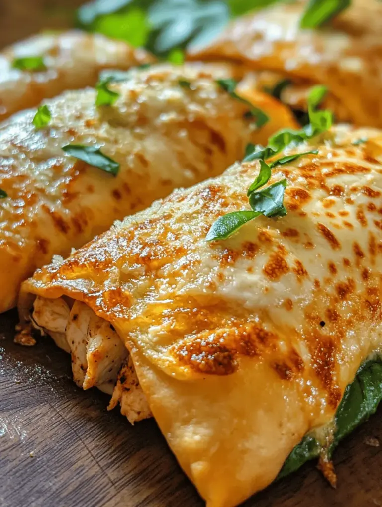 If you’re on the hunt for a dish that combines comfort, flavor, and versatility, look no further than Cheesy Garlic Chicken Wraps. This delightful recipe marries tender chicken with the rich flavors of garlic and gooey cheese, creating a wrap that is not only satisfying but also irresistibly delicious. Whether you’re preparing a quick family dinner, hosting a game night, or packing a delightful lunch, these wraps are sure to impress everyone at the table.