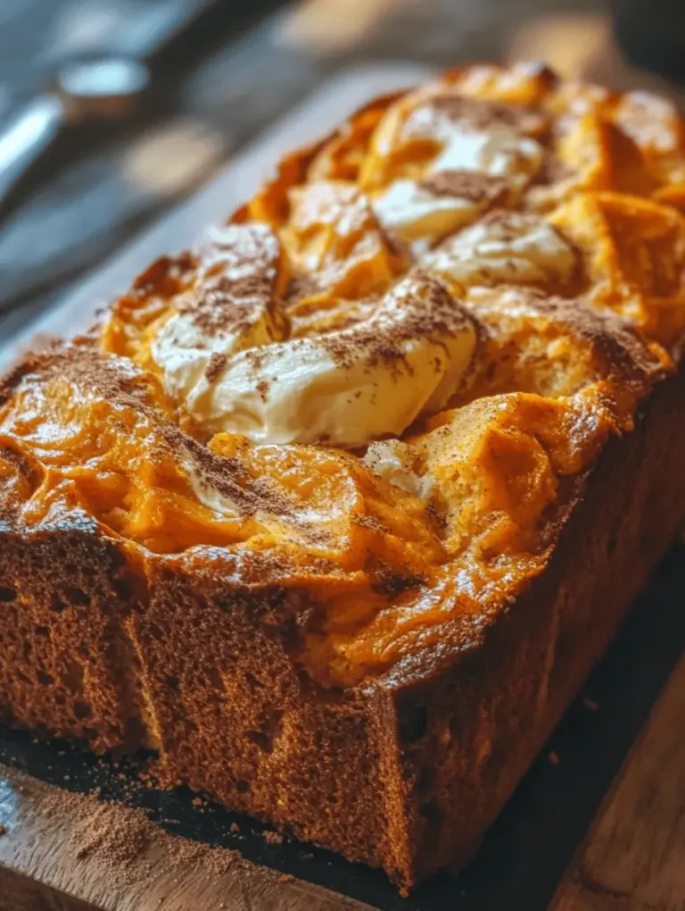 As the leaves begin to change and the air becomes crisper, there's nothing quite like the comforting aroma of freshly baked bread wafting through the home. Our Luscious Pumpkin Cream Cheese Bread embodies the essence of fall, showcasing a delightful fusion of flavors that will tantalize your taste buds. This recipe is perfect for fall gatherings, cozy breakfasts, or simply as a sweet snack to enjoy with a warm cup of tea or coffee. It features a moist and flavorful pumpkin base, complemented by a rich swirl of creamy cheesecake that not only enhances the taste but also adds a beautiful aesthetic to the loaf.