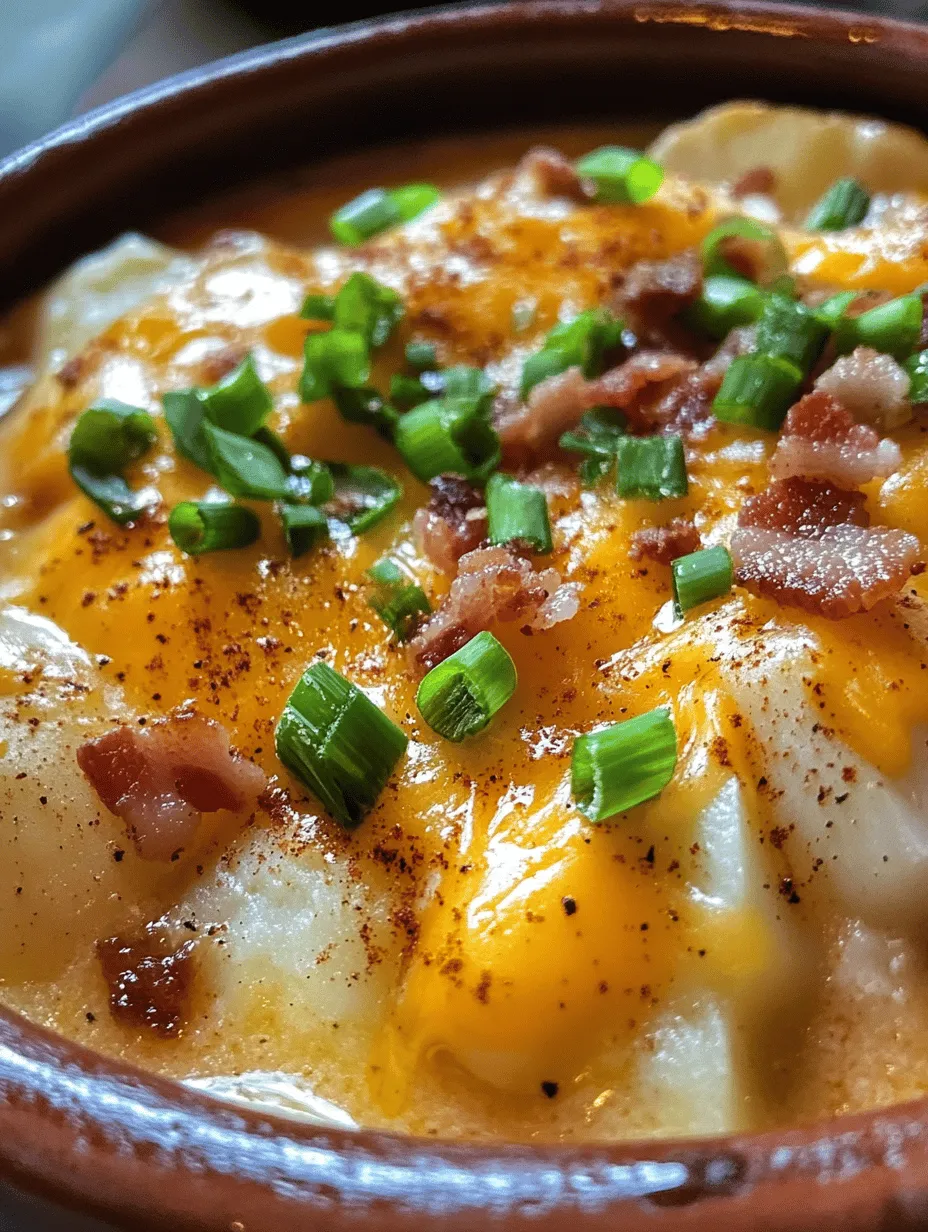 When the weather turns chilly and the days grow shorter, there's nothing quite as comforting as a warm bowl of soup. Soups have a magical ability to evoke feelings of home and nostalgia, offering a sense of warmth and comfort that can soothe even the coldest of days. Among the myriad of soup varieties, the Creamy Cheesy Loaded Baked Potato Soup stands out as a favorite for many. Its rich, creamy texture combined with the savory flavors of cheese and bacon makes it a delectable choice for family gatherings or cozy nights in front of the fireplace.