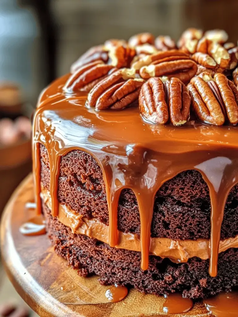 If you’re looking for a show-stopping dessert that captures the essence of indulgence, look no further than the Turtle Chocolate Layer Cake. This luxurious dessert features layers of rich chocolate cake, a luscious turtle filling, and a glossy chocolate ganache, all topped with crunchy pecans and a drizzle of caramel. A feast for the eyes and the taste buds, this cake is a delightful combination of flavors and textures that makes it perfect for celebrations and special occasions.