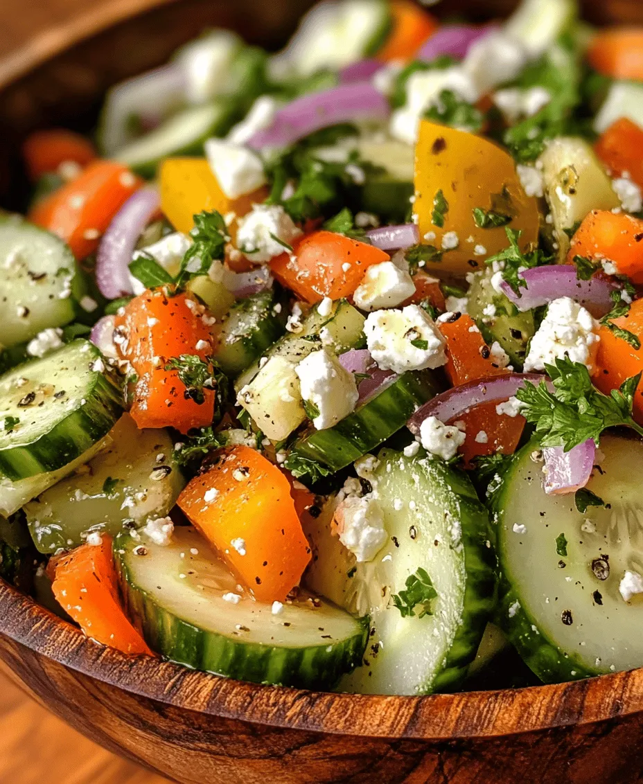 To truly appreciate the Crunchy Cucumber & Sweet Pepper Salad, let’s take a closer look at each ingredient that contributes to its delightful character and nutritional benefits.